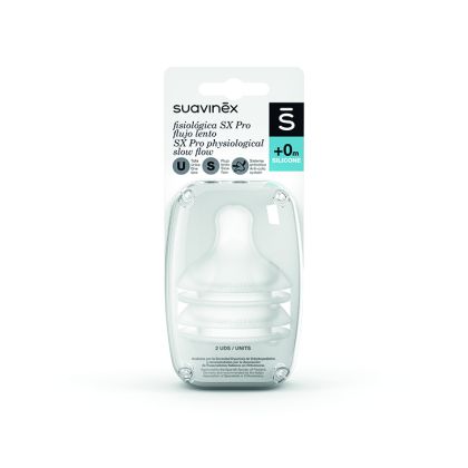 SUAVINEX | SAVIČKA SX PRO FYZIOLOGICKÁ SF POMALÝ PRŮTOK 2KUSY 