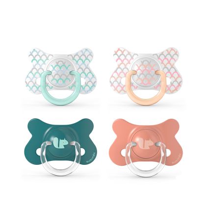 SUAVINEX | Dudlík FUSION MEMORIES fyziologický silikon +18m 2 ks - růžová