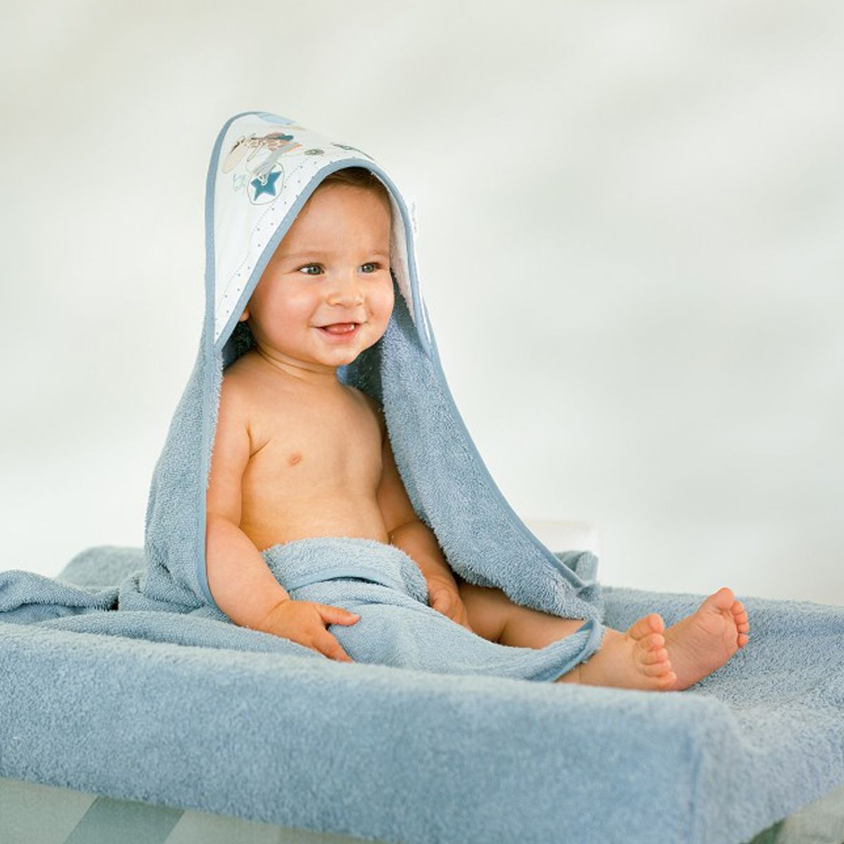 INTERBABY | OSUŠKA froté Medvídek spí - šedá
