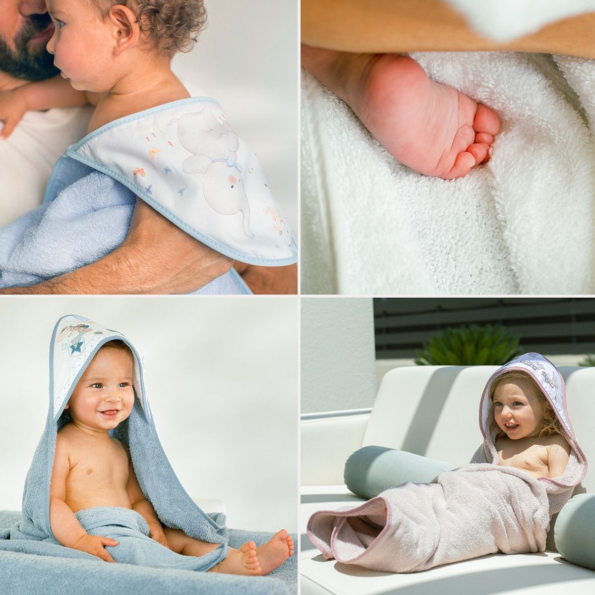 INTERBABY | OSUŠKA froté Medvídek spí - šedá