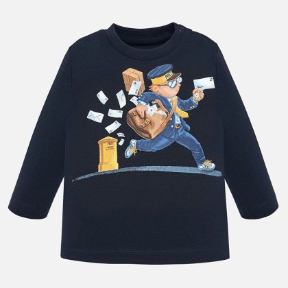 Triko MAYORAL modré POŠŤÁK - 24 měsíců 