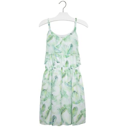 Šaty MAYORAL zelené PEŘÍ - 18 let 