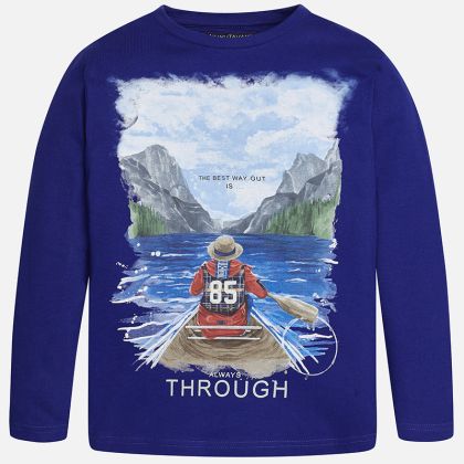 Triko MAYORAL modré RYBÁŘ - 16 let 