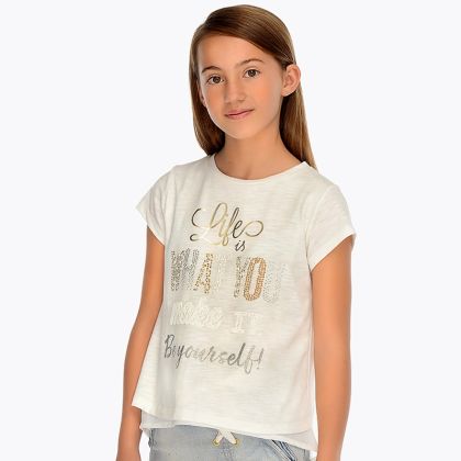 Triko MAYORAL bílé LIFE GO - 14 let (157) 