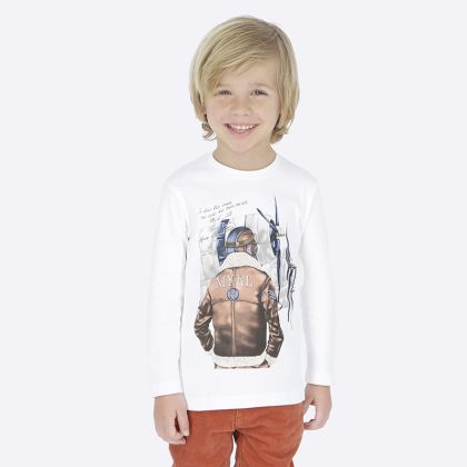 Triko MAYORAL bílé PILOT MAN - 3 roky (98)