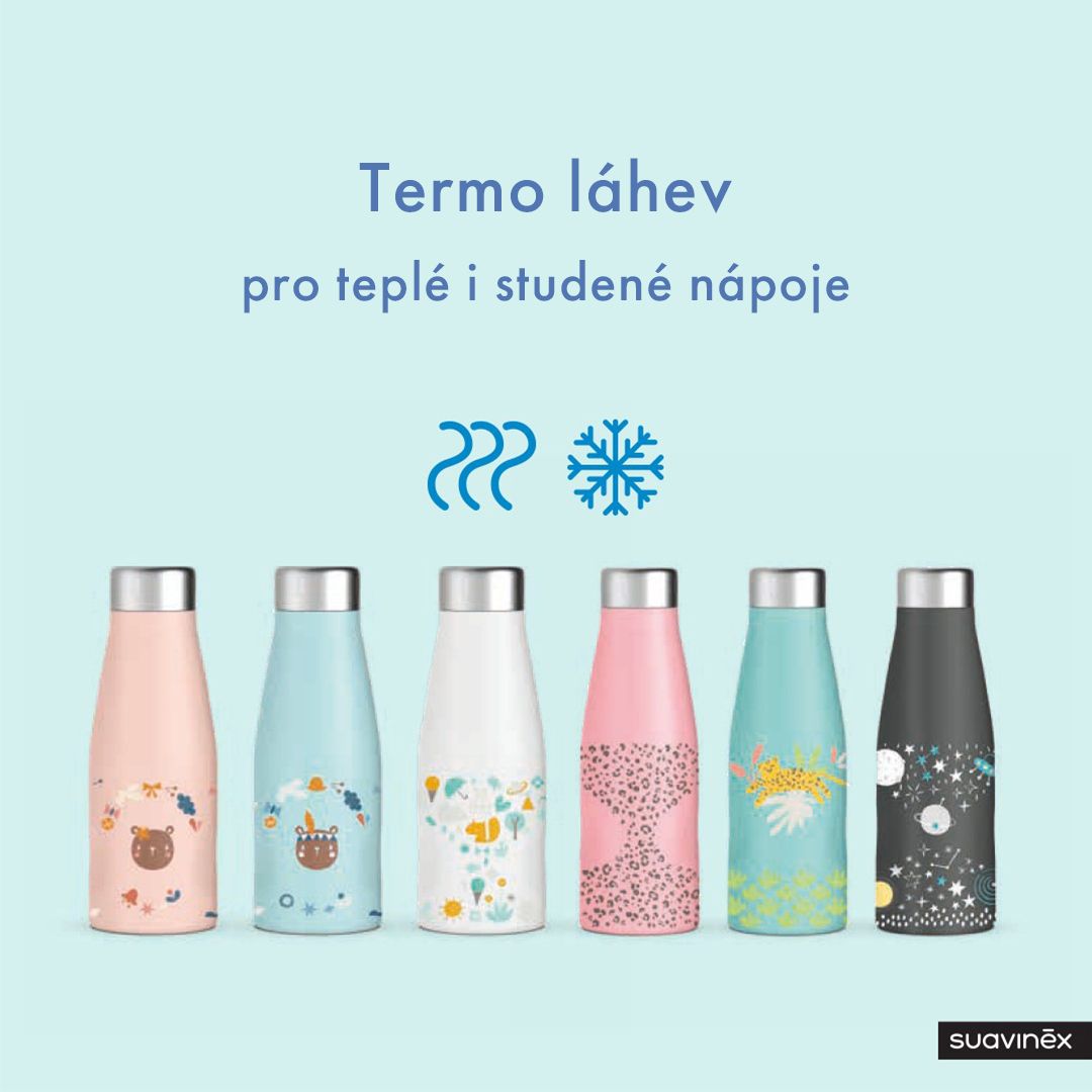 SUAVINEX | TERMO NEREZOVÁ LÁHEV 500ml JUNGLE MODRÁ