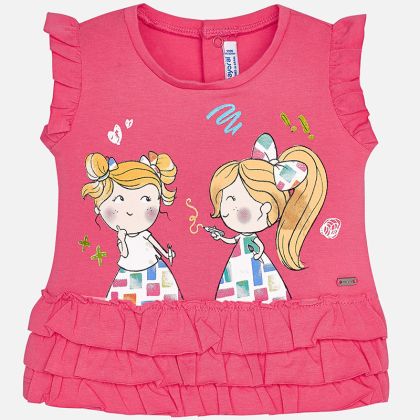 Triko MAYORAL růžové KAMARÁDKY - 12 měsíců (80) 