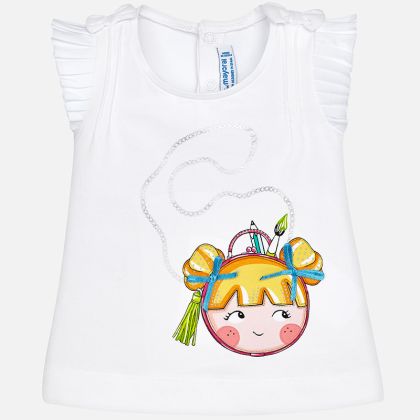 Triko MAYORAL bílé HOLČIČKA  - 12 měsíců (80) 