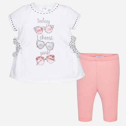 Set MAYORAL růžový BRÝLE - 12 měsíců (80) 