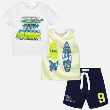 Set MAYORAL 3 ks letní OCEAN - 12 měsíců (80) 