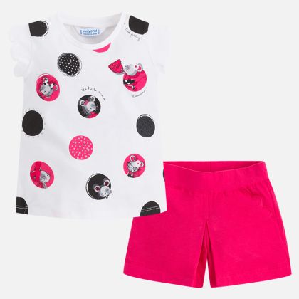 Set MAYORAL růžový MYŠKA - 8 let (128) 