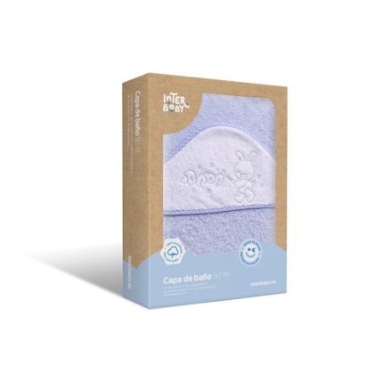 INTERBABY | Osuška froté KRÁLÍČEK BEBE - MODRÁ