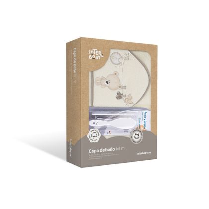 INTERBABY | Osuška froté PRÁDLO + hřeben - KRÉMOVÁ