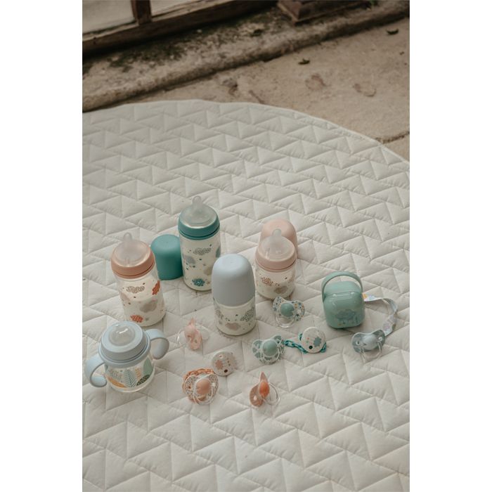 SUAVINEX | Dudlík anatomický silikon 6/18 m 2 ks Walk - šedý