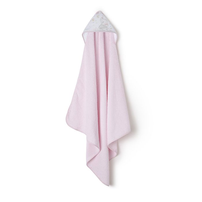 INTERBABY | SET - OSUŠKA froté 100x100 SLONÍK + PŘÍTULKA - růžová