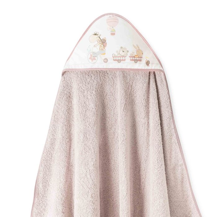 INTERBABY | OSUŠKA froté ZVÍŘÁTKA + bryndák - starorůžová
