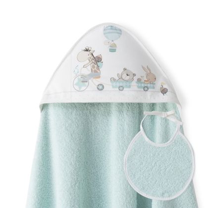 INTERBABY | OSUŠKA froté ZVÍŘÁTKA - zelená