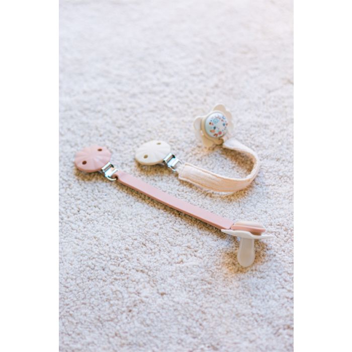 SUAVINEX | KLIP na dudlík se stuhou WONDERLAND - KRÉMOVÝ