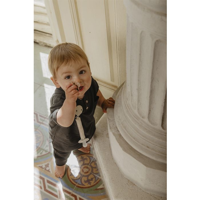 SUAVINEX | KLIP na dudlík se stuhou WONDERLAND - RŮŽOVÝ