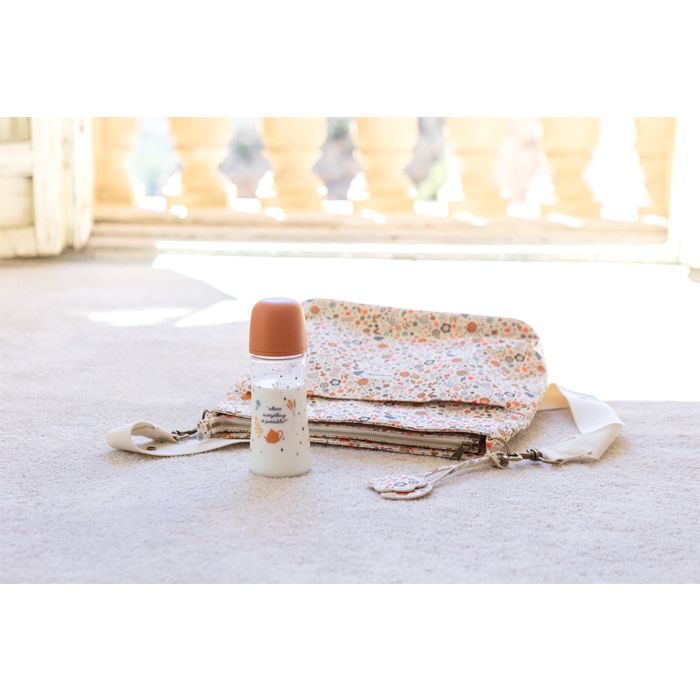 SUAVINEX | Kojenecká láhev WONDERLAND 360ml FYZIOL PRŮTOK L - HNĚDÁ