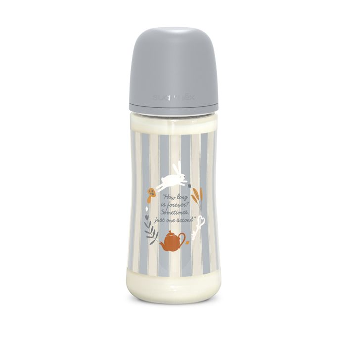SUAVINEX | Kojenecká láhev WONDERLAND 360ml FYZIOL PRŮTOK L - MODRÁ