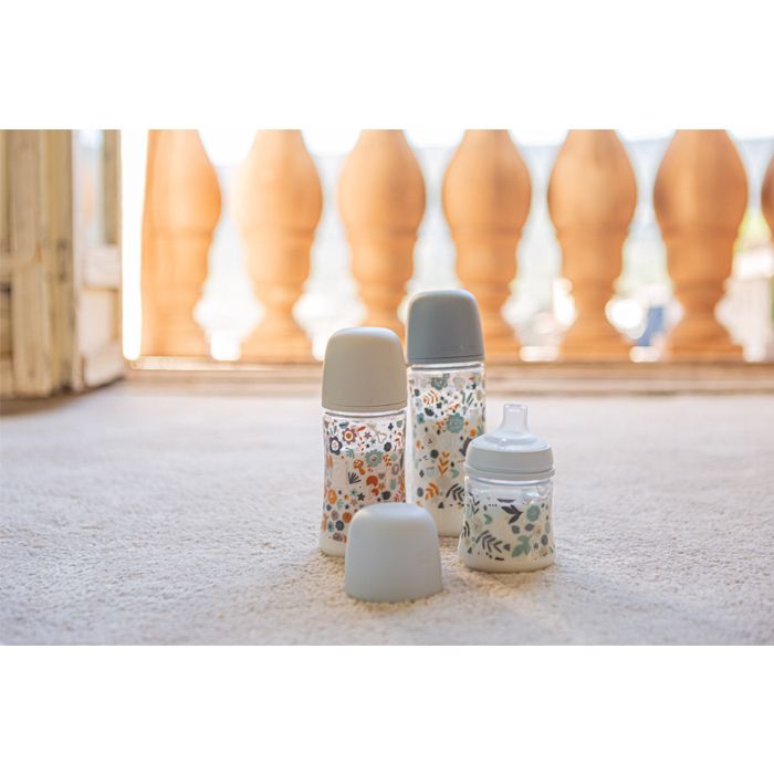 SUAVINEX | Kojenecká láhev WONDERLAND 360ml FYZIOL PRŮTOK L - MODRÁ