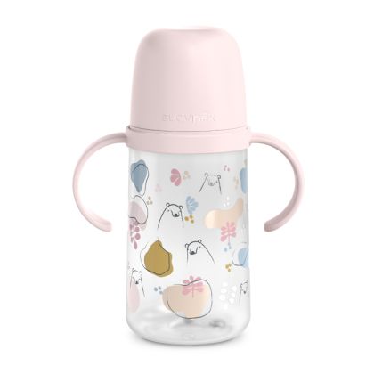 SUAVINEX | DRUHÁ láhev s oušky BEAR 270 ml - RŮŽOVÁ