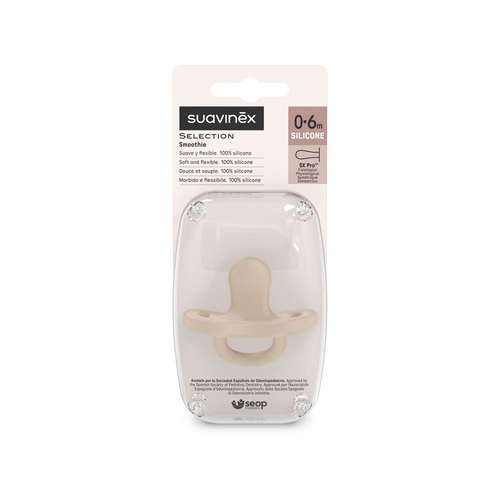 SUAVINEX | ŠIDÍTKO fyziologické SILIKON 0-6m SX PRO - COLOUR ESSENCE - krémové