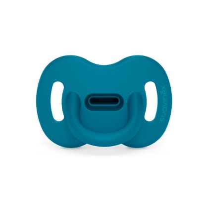 SUAVINEX | CUMLÍK fyziologický SILIKON 0-6m SX PRO - COLOUR ESSENCE - petrolejové