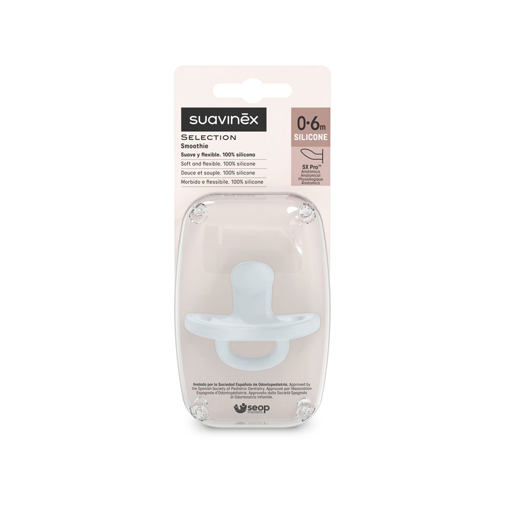 SUAVINEX | ŠIDÍTKO anatomické SILIKON 0-6m SX PRO - COLOUR ESSENCE - modré