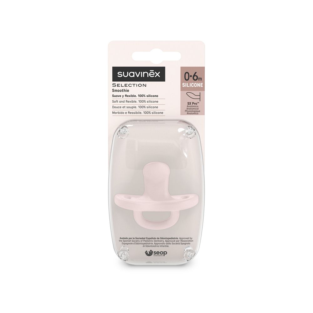 SUAVINEX | ŠIDÍTKO anatomické SILIKON 0-6m SX PRO - COLOUR ESSENCE - růžové