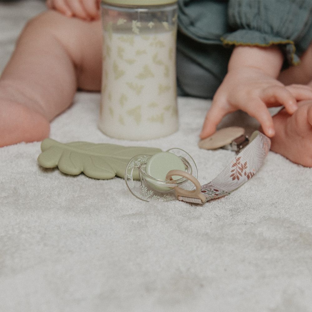 SUAVINEX | KLIP na dudlík se stuhou POETRY - krémový