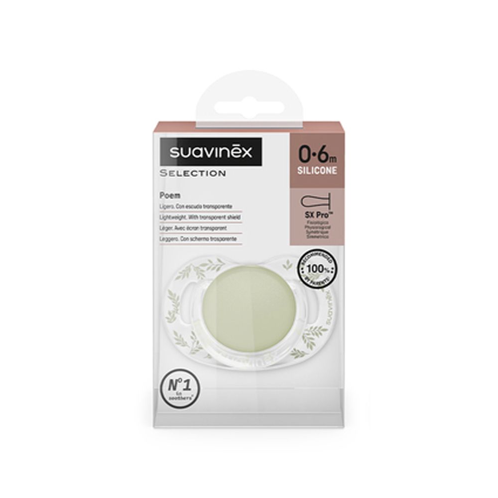 SUAVINEX | Dudlík SX PRO fyziologický POETRY 0/6 m - zelený