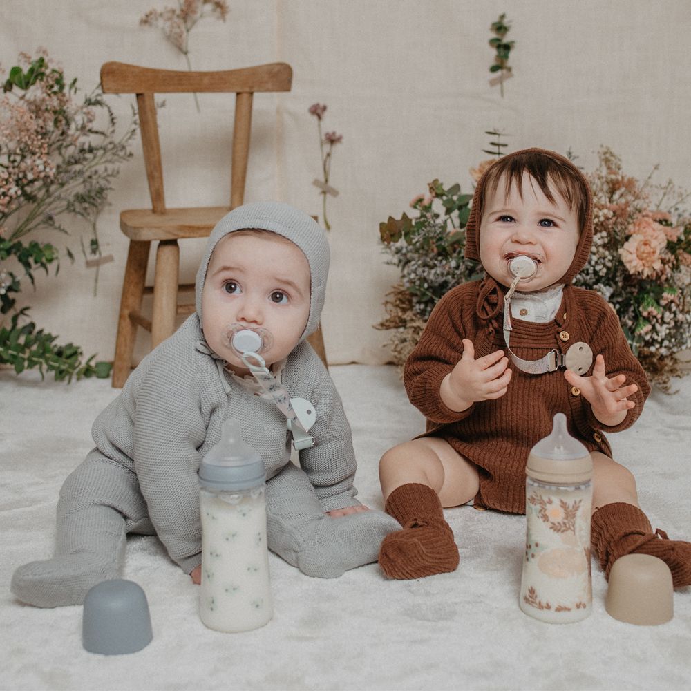 SUAVINEX | Kojenecká láhev POETRY 360ml FYZIOL PRŮTOK L - modrá