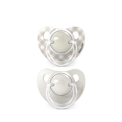 SUAVINEX | Dudlík anatomický silikon 0/6m 2 ks WILD & FREE - krémový