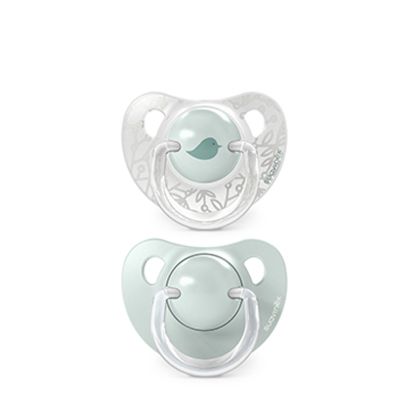 SUAVINEX | Dudlík anatomický silikon 0/6m 2 ks BIRDIES - zelený