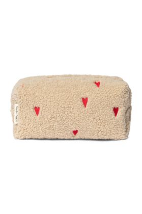 STUDIO NOOS - Teddy Hearts POUCH - kabelka | Ecru Hearts