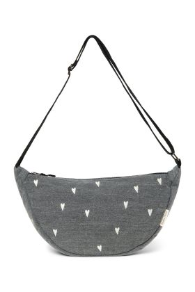 STUDIO NOOS - Denim Adult FANNY kabelka | Grey Hearts