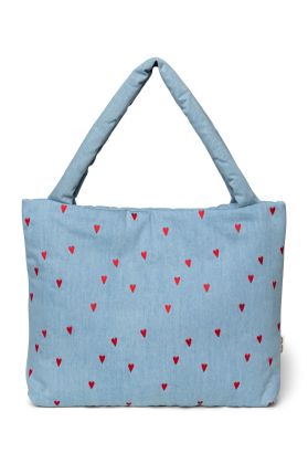 STUDIO NOOS - Denim MOM BAG | Blue Hearts