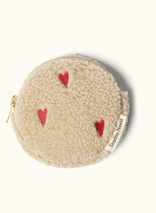 STUDIO NOOS - Teddy Hearts WALLET - PENĚŽENKA | Ecru Hearts