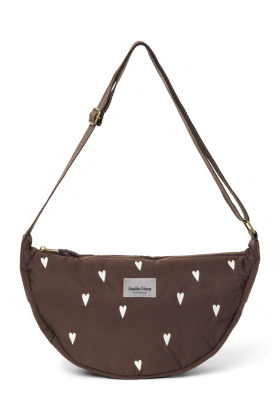 STUDIO NOOS - Puffy Mini FANNY PACK kabelka | Brown Hearts