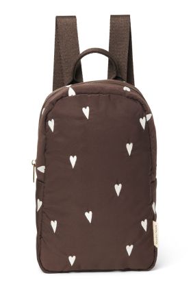 STUDIO NOOS - Puffy Mini BACKPACK - batůžek | Brown Hearts