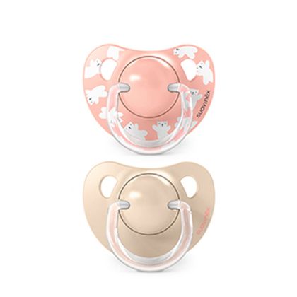 SUAVINEX | Dudlík anatomický silikon 6/18 m 2 ks WILD & FREE - růžový