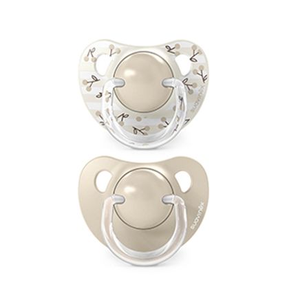 SUAVINEX | Dudlík anatomický silikon +18 m 2 ks BIRDIES - krémový