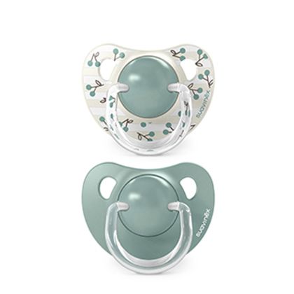 SUAVINEX | Dudlík anatomický silikon +18 m 2 ks BIRDIES - zelený