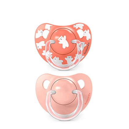 SUAVINEX | Dudlík anatomický silikon +18 m 2 ks WILD & FREE - růžový