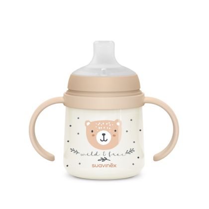 SUAVINEX | První láhev s oušky WILD & FREE 150 ml - hnědá