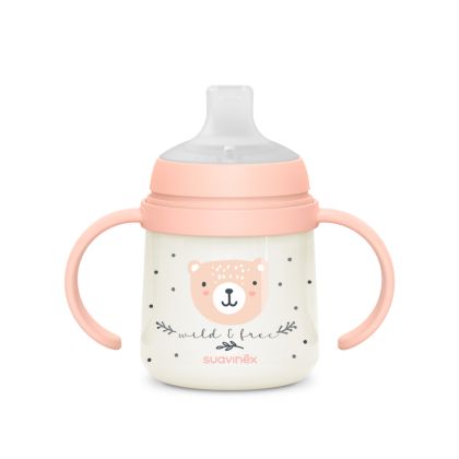 SUAVINEX | První láhev s oušky WILD & FREE 150 ml - růžová