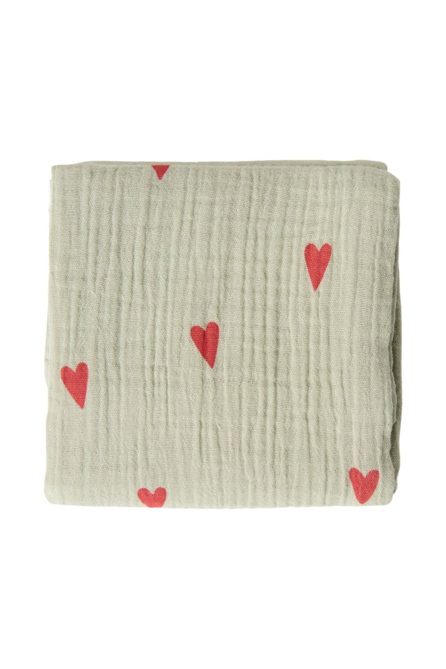 STUDIO NOOS - SWADDLE ZAVINOVAČKA Print Medium | Green Hearts
