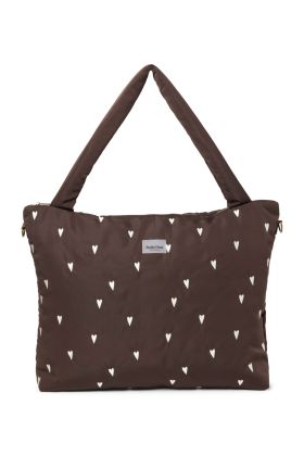 STUDIO NOOS - Puffy DIAPER BAG - přebalovací taška | Brown Hearts